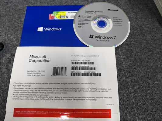 Microsoft 32 64 bit  Windows 7 License Key / Windows 7 COA Sticker Full Version