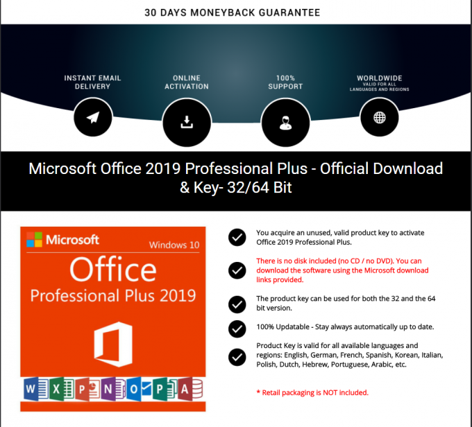Το αρχικό βασικό Microsoft Office 2019 υπέρ συν το κλειδί με τον επαγγελματία συσκευασίας 2019 κιβωτίων DVD συν